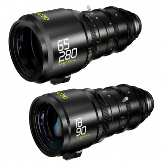 CINEMA Video Lenses - DZOFILM Tango 2-Lens Kit (18-90mm T2.9/65-280mm T2.9-4) for PL&EF Mount (S35) metric (w/o servo) - quick order from manufacturer