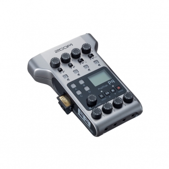 Skaņas ierakstītāji - Zoom P4 PodTrak Podcasting Mixer and Interface - быстрый заказ от производителя