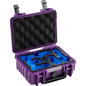 Kietas kelioninis dėklas - BW B&W CASES TYPE 500 FOR DJI OSMO POCKET 3 CREATOR COMBO, PURPLE 109070 - быстрый заказ от производи