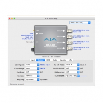 Converter Decoder Encoder - AJA HA5-4K HDMI to 4K/UHD SDI Converter - quick order from manufacturer