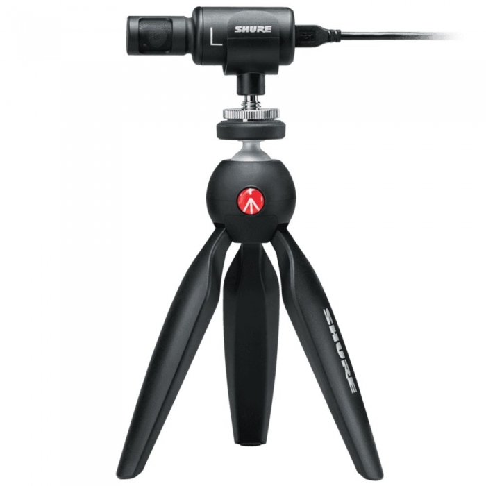 On-Camera Microphones - Shure MV88+ Video Kit Condenser Microphone with Manfrotto PIXI - quick order from manufacturer