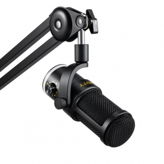 Vairs neražo - Deity VO-7U USB Podcast Streamer Kit (Black) RGB ring includes a Boom Arm