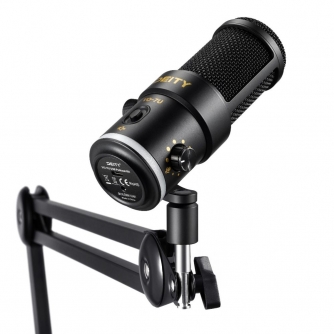 Discontinued - Deity VO-7U USB Podcast Streamer Kit (Black) RGB ring includes a Boom Arm