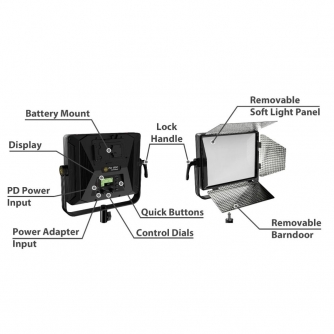 Light Panels - iFootage Anglerfish PL1 80C RGBWW LED Panel Light - quick order from manufacturer