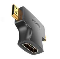 HDMI-MiniMicroHDMIAdapter2in1VentionAGFB0(Black)HDMI-MiniMicroHDMIAdapter2in1VentionAGFB0(Black)