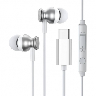 Headphones - Joyroom JR-EC04 Wired Earphones, USB C (Silver) JR-EC04 Silver - quick order from manufacturer