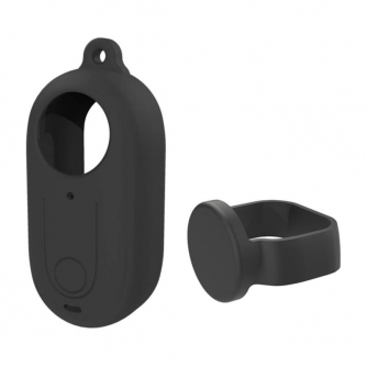 Accessories for Action Cameras - Camera Silicone Case Puluz with Lens Cover for Insta360 GO 3 Black PU864B - quick order from manufacturer