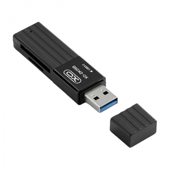 Karšu lasītājs - XO DK05B USB 3.0 устройство для чтения карт памяти 2W1 (черный) - быстрый заказ от производителя