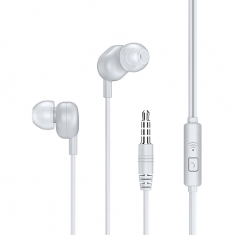 Austiņas - Remax RW-105 earphones, 3.5mm jack (white) RW-105 White - быстрый заказ от производителя