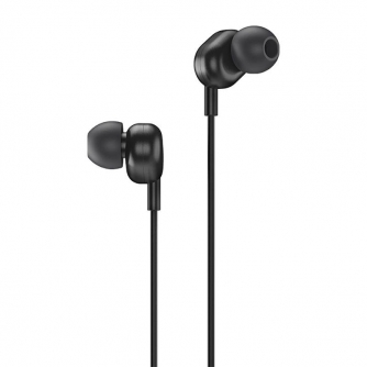 Austiņas - Remax RW-105 earphones, 3.5mm jack (black) RW-105 Black - ātri pasūtīt no ražotāja