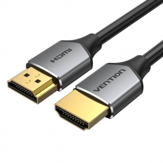 Video vadi, kabeļi - Ultra Thin HDMI HD Cable 1.5m Vention ALEHG (Gray) - быстрый заказ от производителя