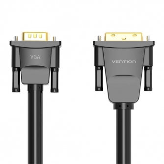 Video vadi, kabeļi - DVI(24+1) to VGA Cable 1.5m Vention EABBG (Black) EABBG - ātri pasūtīt no ražotāja