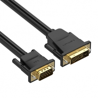 Wires, cables for video - DVI(24+1) to VGA Cable 1.5m Vention EABBG (Black) EABBG - quick order from manufacturer