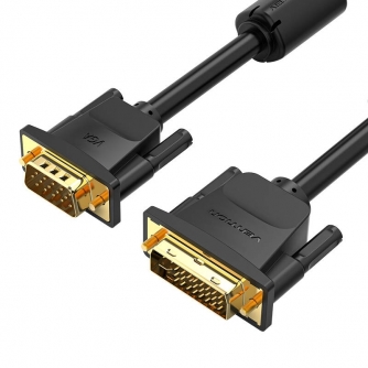 Video vadi, kabeļi - DVI(24+5) to VGA Cable 3m Vention EACBI (Black) - быстрый заказ от производителя