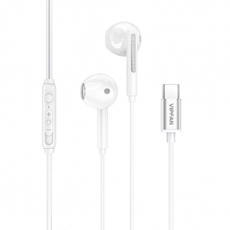 Austiņas - Wired in-ear headphones Vipfan M11, Type C (White) M11-white - быстрый заказ от производителя