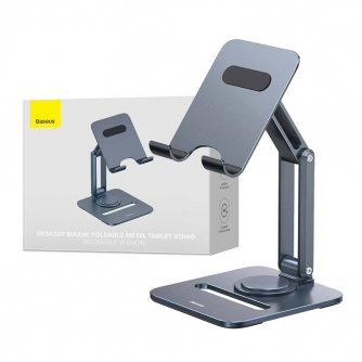 Telefonu statīvi - Desktop Biaxial Foldable Metal Stand Baseus (for Tablets) Space Grey B10431801811-00 - ātri pasūtīt no ražotāja