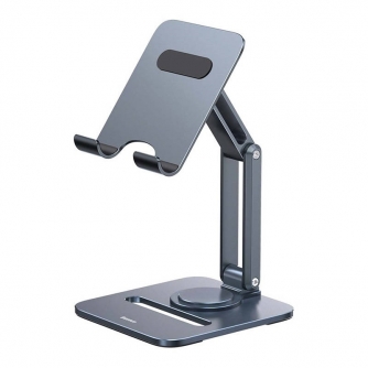 Telefonu statīvi - Desktop Biaxial Foldable Metal Stand Baseus (for Tablets) Space Grey B10431801811-00 - быстрый заказ от произ