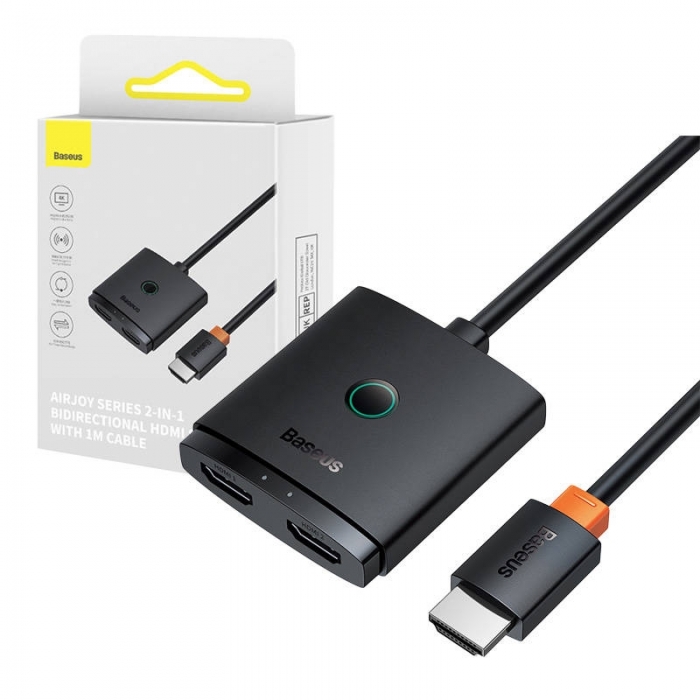 Video mikseri - HDMI slēdzis Baseus ar 1 m kabeļa kopu melns B01331105111-01 - ātri pasūtīt no ražotāja