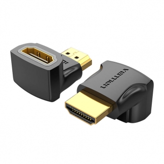 Video mikseri - HDMI adapteris Vention AIOB0 90 grādu vīrišķā uz sievišķo (melns) AIOB0 - ātri pasūtīt no ražotāja