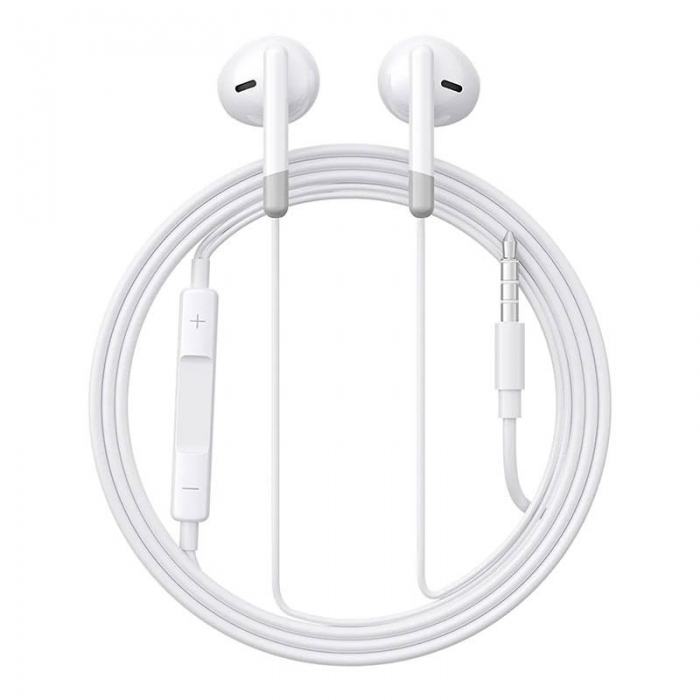 Austiņas - Joyroom Wired Earphones JR-EW01, Half in Ear (White) JR-EW01 - ātri pasūtīt no ražotāja