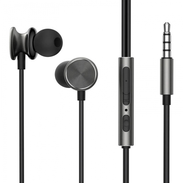 Austiņas - Joyroom Wired Earphones JR-EW03, Half in Ear (Dark Grey) JR-EW03 Dark Gray - ātri pasūtīt no ražotāja