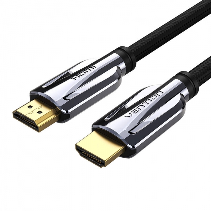 Video vadi, kabeļi - Cable HDMI 2.1 Vention AALBH 2m (black) - быстрый заказ от производителя