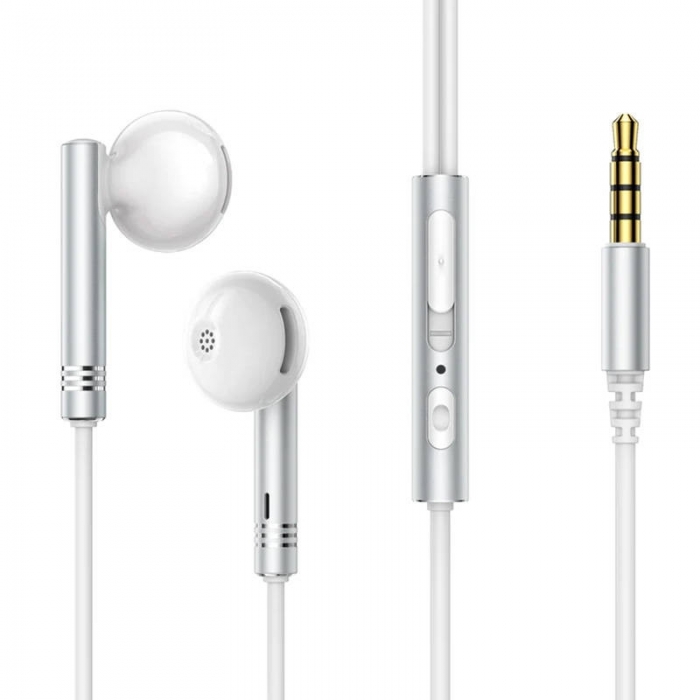 Austiņas - Wired Earphones Joyroom JR-EW06, Half in Ear (White) JR-EW06 White - быстрый заказ от производителя