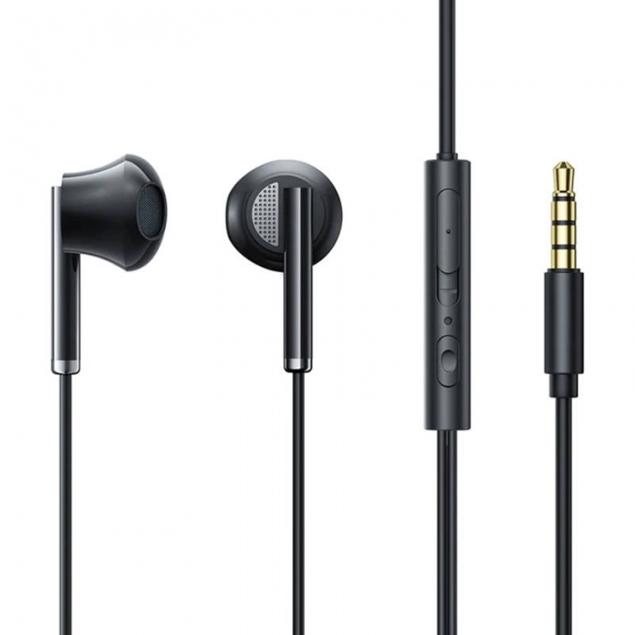 Austiņas - Wired Earphones Joyroom JR-EW07, Half in Ear (Black) - быстрый заказ от производителя