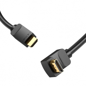 Video vadi, kabeļi - Cable HDMI Vention AAQBG 1,5m Angle 270 (black) AAQBG - ātri pasūtīt no ražotāja