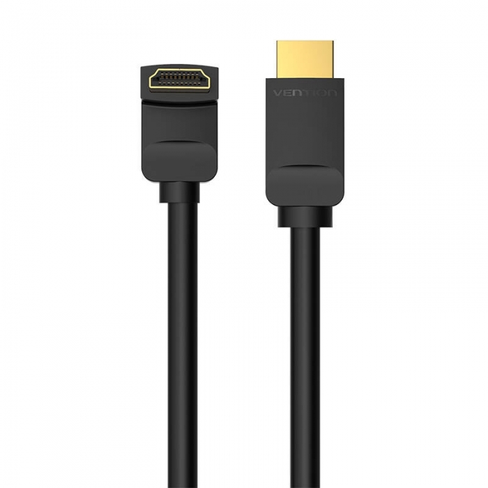 Video vadi, kabeļi - Cable HDMI Vention AAQBH 2m Angle 270 (black) AAQBH - ātri pasūtīt no ražotāja