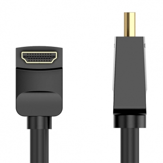 Wires, cables for video - Cable HDMI Vention AARBG 1,5m Angle 90 (black) AARBG - quick order from manufacturer