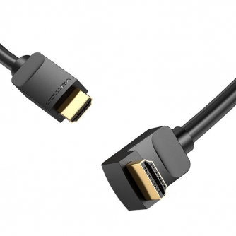 Video vadi, kabeļi - Cable HDMI Vention AARBG 1,5m Angle 90 (black) - быстрый заказ от производителя