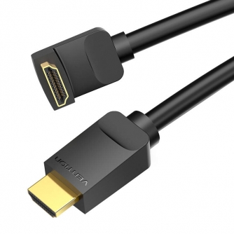 Video vadi, kabeļi - Cable HDMI Vention AARBG 1,5m Angle 90 (black) - быстрый заказ от производителя