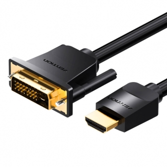 Video vadi, kabeļi - HDMI to DVI Cable 2m Vention ABFBH (Black) ABFBH - ātri pasūtīt no ražotāja