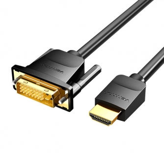 Video vadi, kabeļi - HDMI to DVI Cable 1.5m Vention ABFBG (Black) ABFBG - ātri pasūtīt no ražotāja