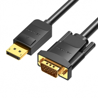 Video vadi, kabeļi - DisplayPort to VGA Cable 3m Vention HBLBI (Black) - быстрый заказ от производителя