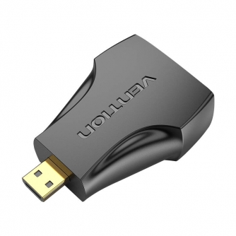 Video mikseri - Sieviešu HDMI uz vīriešu Micro HDMI adapteris Vention AITB0 (melns) AITB0 - ātri pasūtīt no ražotāja