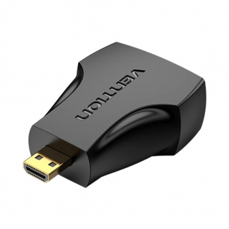 Video mikseri - Переходник с женского HDMI на мужской Micro HDMI Vention AITB0 (черный) AITB0 - быстрый заказ от производителя