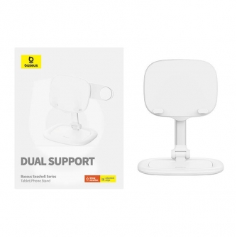 Telefonu statīvi - Tablet/Phone Stand Baseus Seashell Series White B10451501211-00 - быстрый заказ от производителя