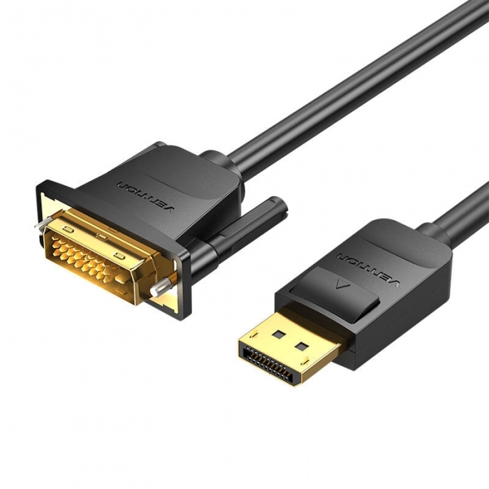 Video vadi, kabeļi - DisplayPort to DVI Cable 1.5m Vention HAFBG (Black) HAFBG - ātri pasūtīt no ražotāja