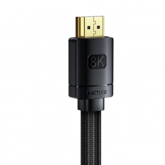 Vairs neražo - Baseus High Definition Series HDMI 2.1 kabelis, 8K 60Hz, 3D, HDR, 48Gbps, 2m (melns) CAKGQ-K01