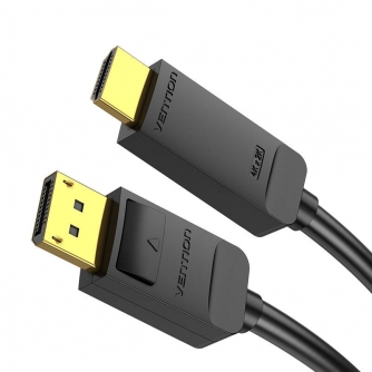 Video vadi, kabeļi - 4K DisplayPort to HDMI Cable 2m Vention HAGBH (Black) - быстрый заказ от производителя