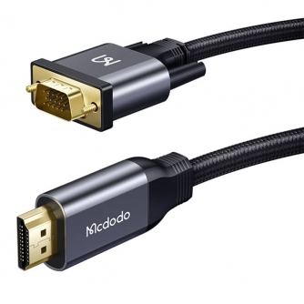 Больше не производится - Переходник HDMI на VGA Mcdodo CA-7770, 2м (черный) CA-7770