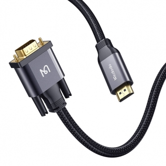 Больше не производится - Переходник HDMI на VGA Mcdodo CA-7770, 2м (черный) CA-7770