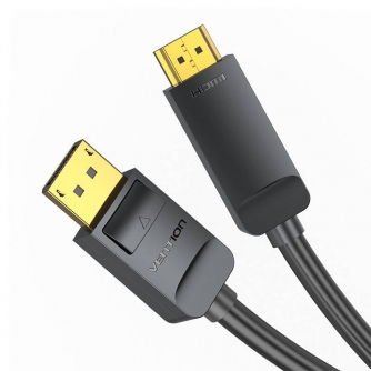 Video vadi, kabeļi - 4K DisplayPort to HDMI Cable 3m Vention HAGBI (Black) HAGBI - ātri pasūtīt no ražotāja