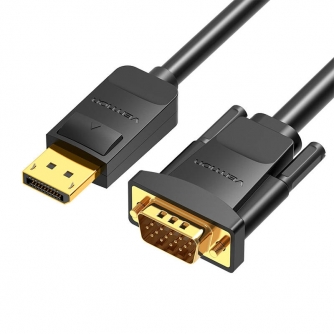 Video vadi, kabeļi - DisplayPort to VGA Cable 1.5m Vention HBLBG (Black) - быстрый заказ от производителя