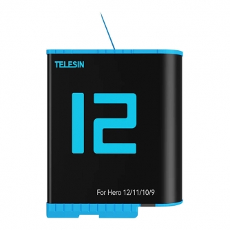 Accessories for Action Cameras - Battery Telesin for GoPro Hero12 11/10/9 (1750 mAh) - GP-BTR-901-D - buy today in store and with delivery