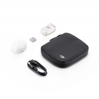 Wireless Lavalier Microphones - DJI Mic 2 Transmitter Pearl White + magnet clip + Windscreen Wireless Lavalier - quick order from manufacturer