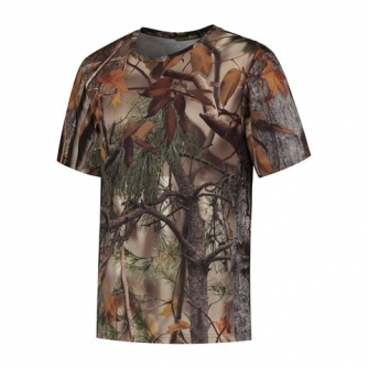 Kamuflāža - Stealth Gear T-shirt Short Sleeve Camo Forest Print size S - быстрый заказ от производителя