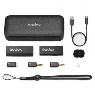 Wireless Lavalier Microphones - Godox MoveLink Mini LT Kit 1 (Black) - quick order from manufacturer